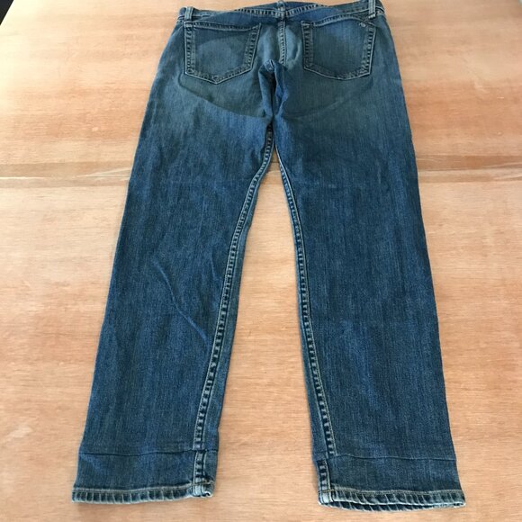 Rag & Bone Standard Issue Fit 2 Slim Leg Jean Men 30x26 Blue Button Fly Low Rise - Picture 2 of 15